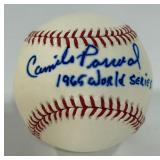 Camilo Pascual Autographed and Inscribed "1965 World Series" Rawlings OMLB Selig Baseball