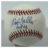 Bob Feller Autographed and Inscribed "HOF 62" Rawlings OMLB Selig Baseball