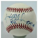 Kent Hrbek Autographed and Inscribed "87-91 WS" Rawlings OMLB Selig Baseball - Minnesota Twins