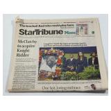 (2) Kirby Puckett Funeral Newspapers - Minnesota Twins