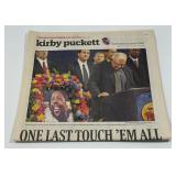 (2) Kirby Puckett Funeral Newspapers - Minnesota Twins