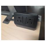 Steelcase Power Sit Stand Desk with Privacy Divider & Power Pack. The desk measures 48" wide / 29" deep / adjusts between 22.5" to 48" tall