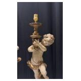 Vintage Cherub Lamp Set