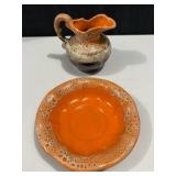 Large White Bowl and Small Pitcher and Bowl Set