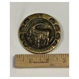 Vintage Shoe Brush & Brass (?) Medallion