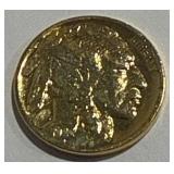 24kt Gold Plated Buffalo Nickel