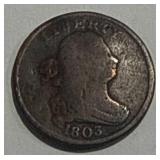 1803 Draped Bust Half Cent