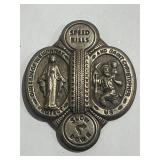 Saint Christopher "speed kills" Badge