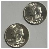 Lot of 2 Silver Quarters