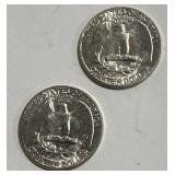 Lot of 2 Silver Quarters