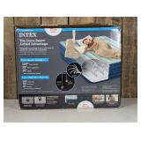 Intex Elevated 18" Pillow Rest Queen Air Mattress with Internal Pump - Off-White/Blue