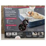 Intex 18" Pillow Top Air Mattress with Electric Pump and Headboard - Queen Size