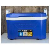 Igloo Latitude 52qt Cooler - Blue: 85-Can Capacity, One-Hand Opening, Cup Holder
