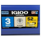 Igloo Latitude 52qt Cooler - Blue: 85-Can Capacity, One-Hand Opening, Cup Holder