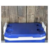 Igloo Latitude 52qt Cooler - Blue: 85-Can Capacity, One-Hand Opening, Cup Holder