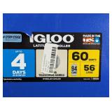 Igloo Latitude 60qt Rolling Cooler - Blue: Wheels, Retractable Handle, One-Hand Opening