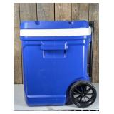 Igloo Latitude 60qt Rolling Cooler - Blue: Wheels, Retractable Handle, One-Hand Opening