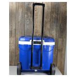Igloo Latitude 60qt Rolling Cooler - Blue: Wheels, Retractable Handle, One-Hand Opening