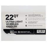 RTIC Outdoors Ultra Light 22qt Rolling Hard Sided Cooler - White