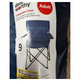 Outdoor Portable Camping Chair - dealworthy™ Mineral Blue: Steel Frame