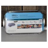 Charbroil Deep Dish and Cutting Board Stainless Steel Heat-Resistant Grill Topper Black/Silver