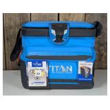 Titan by Arctic Zone 16 Can Zipperless Soft Sided Cooler - Blue Flame: 10.5-Quart TPE & PEVA