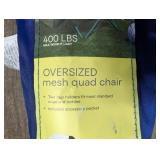 Oversize Folding Mesh Outdoor Portable Camping Chair Blue - All In Motion