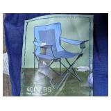 Oversize Folding Mesh Outdoor Portable Camping Chair Blue - All In Motion
