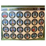 1992 King B MSA Comp set (24) Uncut display sheet Elway Barry Sanders John Elway