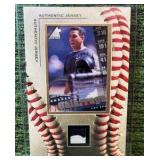1998 Fleer Andres Galarraga Pinnacle Inside Baseball Card Authentic Jersey Patch Jumbo Card