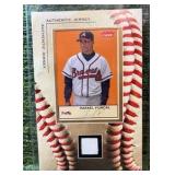 1998 Fleer Andres Galarraga.\ Pinnacle Inside Baseball Card Authentic Jersey Patch  Jumbo Oversized Card 12+