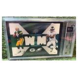 Brett Favre, Donovan McNabb 2004 SPX Winning Materials GAME-USED Dual Patch Card