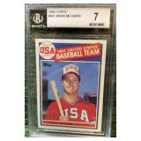 1985 Topps Mark McGwire #401 Beckett BGS 7 EX-MT RC Rookie Card USA OLYMPICS