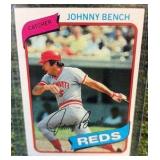 JOHNNY BENCH 1980 TOPPS BASEBALL CARD #100 CINCINNATI REDS