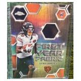 2025 Topps Chrome Football Luther Burden III FYF-LB First Year Fabric RC Bears