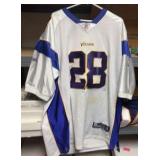 Adrian Peterson Minnesota Vikings Away White Jersey Size 56 Reebok