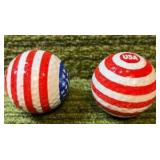 USA Golf Balls - 2 in Total - Custom made American Flag Balls
