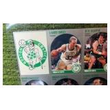 1990-91 NBA Hoops BOSTON CELTICS Uncut Sheet Basketball Cards w Larry Bird