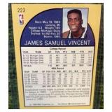 1990 Hoops Sam Vincent #223 Michael Jordan Wearing #12