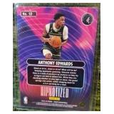 2023 NBA Hoops Anthony Edwards Hypnotized #10 Holo Foil Insert