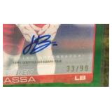Topps Chrome 2025 Jeffrey Bassa Rookie Autograph Green Refractor Chiefs #/99