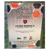 2025 Topps Chrome Football Luther Burden III FYF-LB First Year Fabric RC Bears