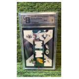 Brett Favre, Donovan McNabb 2004 SPX Winning Materials GAME-USED Dual Patch Card