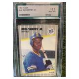 (2) Ken Griffey Jr Lot- 1989 Topps Traded #41 RC Graded 10 & 1989 Fleer #548 Graded 10 GEM MINT