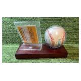 Tom Brunansky #24 Autographed Baseball with Card and Wood Stand- Minnesota Twins Baseball