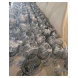 (72) NEW Smoke Gray Red Wine Crystal Glasses