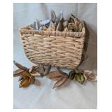 Big basket of Natural Sora Pods, natural dried Sororoca flowers