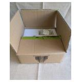 NIB, Open Box, Crystal raindrop chandelier, 9.5" Circular Metal Base