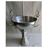 Large Plated Cast Metal Deer Head Serving/Ice/Punch Bowl, MSRP $1,500