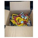 Box of rubber-coated screw-in hooksfor garage/shop